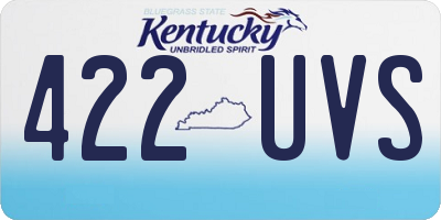 KY license plate 422UVS