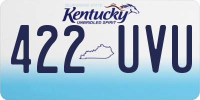 KY license plate 422UVU