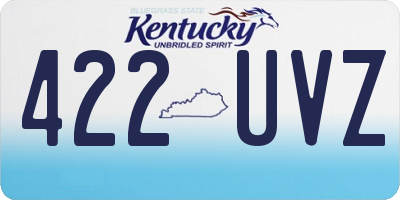 KY license plate 422UVZ