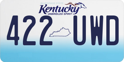 KY license plate 422UWD
