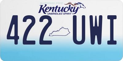 KY license plate 422UWI
