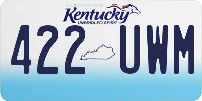 KY license plate 422UWM