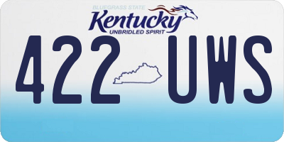 KY license plate 422UWS