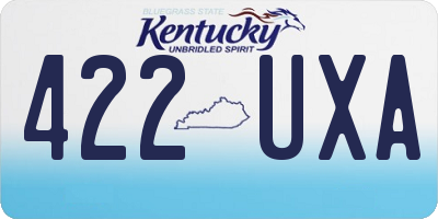 KY license plate 422UXA