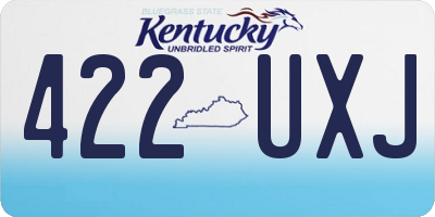 KY license plate 422UXJ