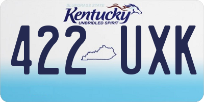 KY license plate 422UXK