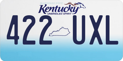 KY license plate 422UXL
