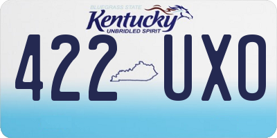 KY license plate 422UXO