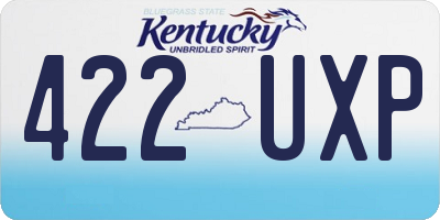 KY license plate 422UXP
