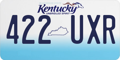 KY license plate 422UXR