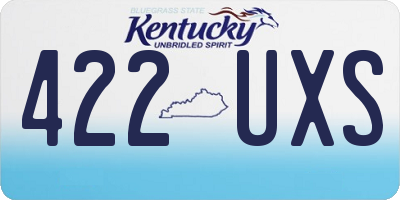 KY license plate 422UXS