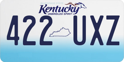 KY license plate 422UXZ