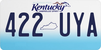 KY license plate 422UYA