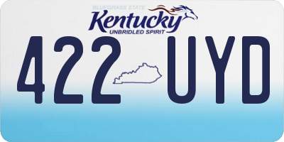 KY license plate 422UYD