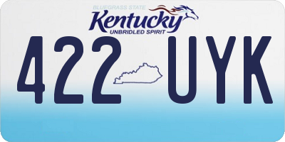 KY license plate 422UYK