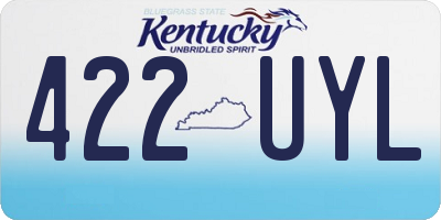 KY license plate 422UYL