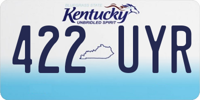 KY license plate 422UYR