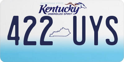KY license plate 422UYS