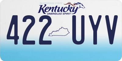 KY license plate 422UYV