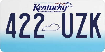 KY license plate 422UZK