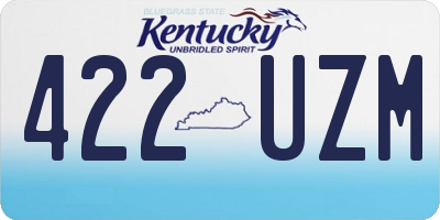KY license plate 422UZM