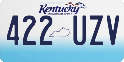 KY license plate 422UZV