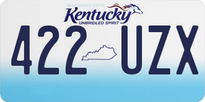 KY license plate 422UZX
