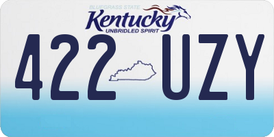 KY license plate 422UZY