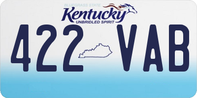 KY license plate 422VAB