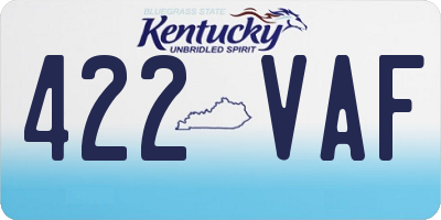 KY license plate 422VAF
