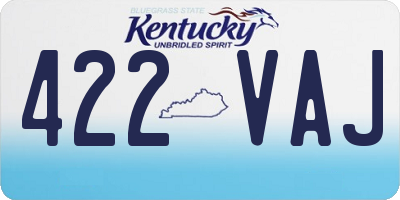 KY license plate 422VAJ