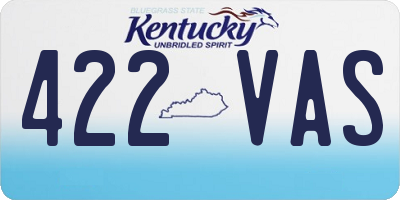 KY license plate 422VAS