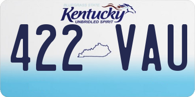 KY license plate 422VAU