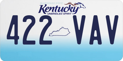 KY license plate 422VAV