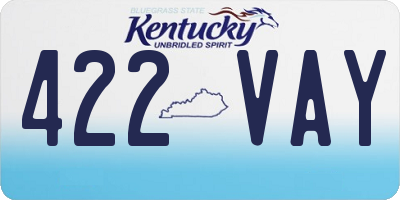 KY license plate 422VAY