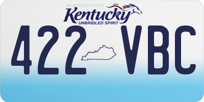 KY license plate 422VBC