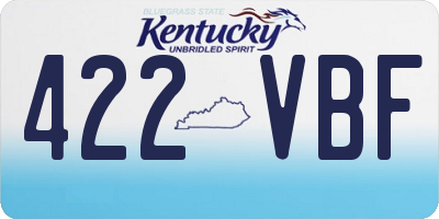 KY license plate 422VBF