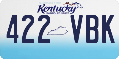 KY license plate 422VBK