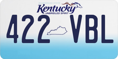 KY license plate 422VBL