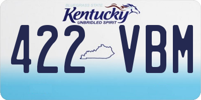 KY license plate 422VBM
