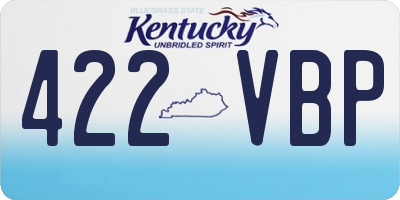 KY license plate 422VBP