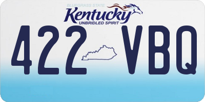 KY license plate 422VBQ