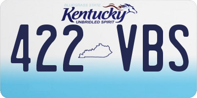 KY license plate 422VBS