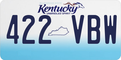 KY license plate 422VBW