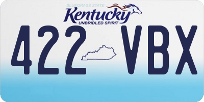 KY license plate 422VBX