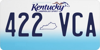KY license plate 422VCA