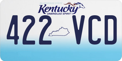 KY license plate 422VCD