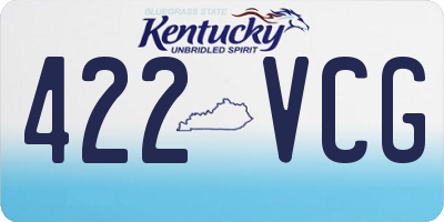 KY license plate 422VCG