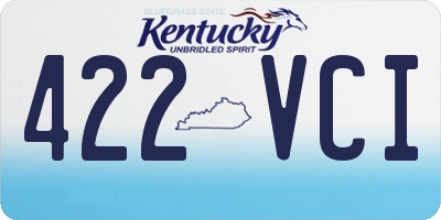 KY license plate 422VCI