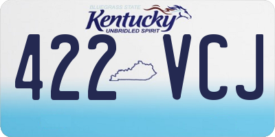 KY license plate 422VCJ